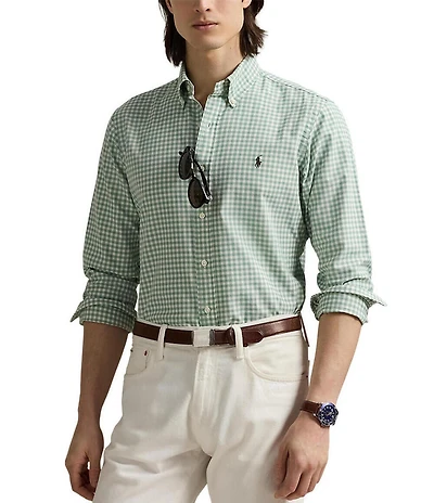 Polo Ralph Lauren Classic Fit Gingham Oxford Long Sleeve Woven Shirt