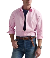 Polo Ralph Lauren Classic Fit Gingham Oxford Long Sleeve Plaid Shirt