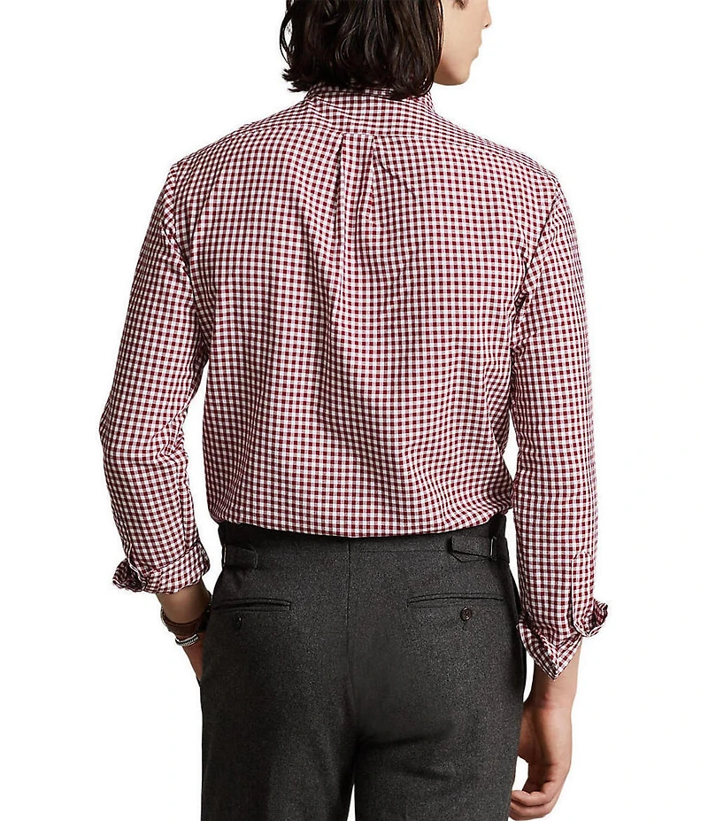 Polo Ralph Lauren Classic Fit Gingham Oxford Long Sleeve Plaid Shirt