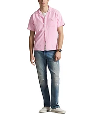 Polo Ralph Lauren Classic Fit Gingham Oxford Short Sleeve Woven Camp Shirt