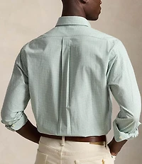 Polo Ralph Lauren Classic Fit Gingham Stretch Poplin Long Sleeve Woven Shirt