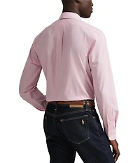 Polo Ralph Lauren Classic Fit Gingham Stretch Poplin Long Sleeve Woven Shirt