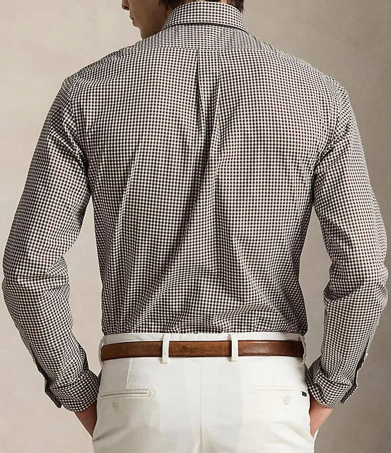 Polo Ralph Lauren Classic Fit Gingham Stretch Poplin Long Sleeve Woven Shirt