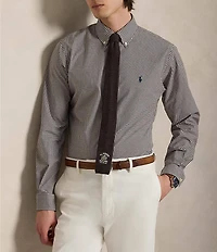 Polo Ralph Lauren Classic Fit Gingham Stretch Poplin Long Sleeve Woven Shirt