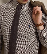 Polo Ralph Lauren Classic Fit Gingham Stretch Poplin Long Sleeve Woven Shirt