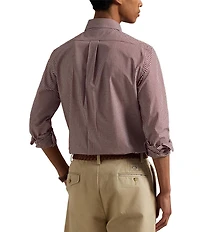 Polo Ralph Lauren Classic Fit Gingham Stretch Poplin Long Sleeve Woven Shirt