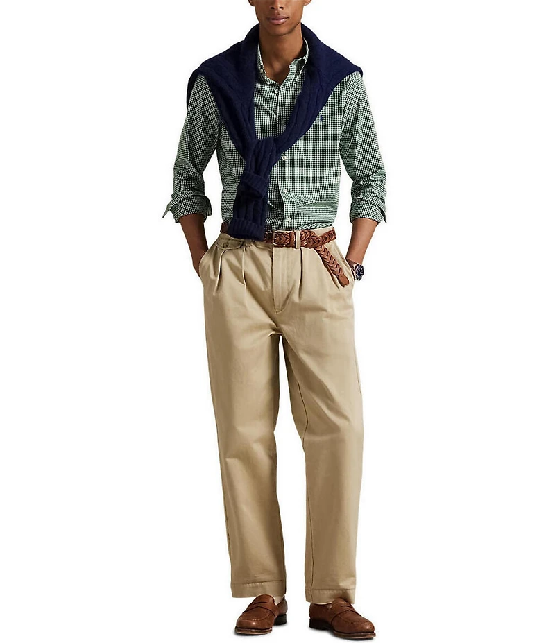 Polo Ralph Lauren Classic Fit Gingham Stretch Poplin Long Sleeve Woven Shirt