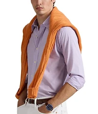 Polo Ralph Lauren Classic Fit Gingham Stretch Poplin Long Sleeve Woven Shirt