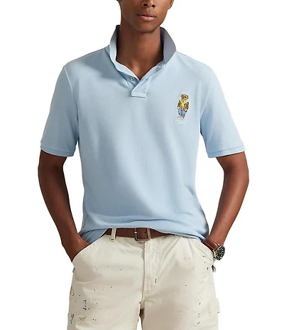 Polo Ralph Lauren Classic Fit Heritage Polo Bear Mesh Short Sleeve Polo Shirt