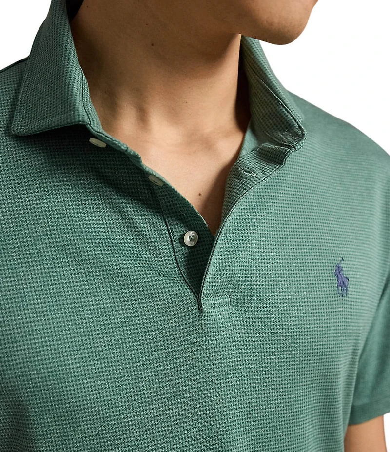 Polo Ralph Lauren Classic Fit Houndstooth Short Sleeve Polo Shirt