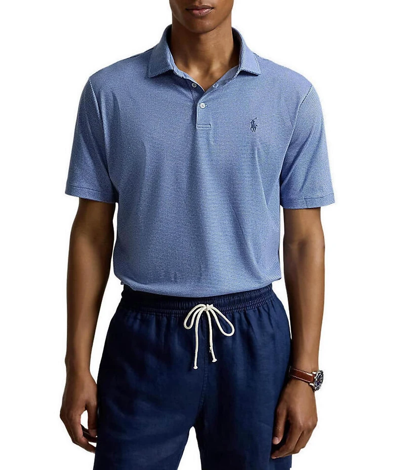 Polo Ralph Lauren Classic Fit Houndstooth Short Sleeve Polo Shirt