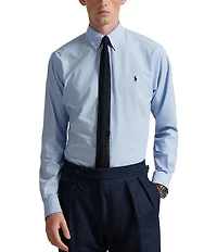 Polo Ralph Lauren Classic Fit Houndstooth Stretch Poplin Long Sleeve Woven Shirt