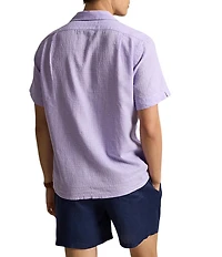 Polo Ralph Lauren Classic Fit Linen-Blend Seersucker Short Sleeve Woven Camp Shirt