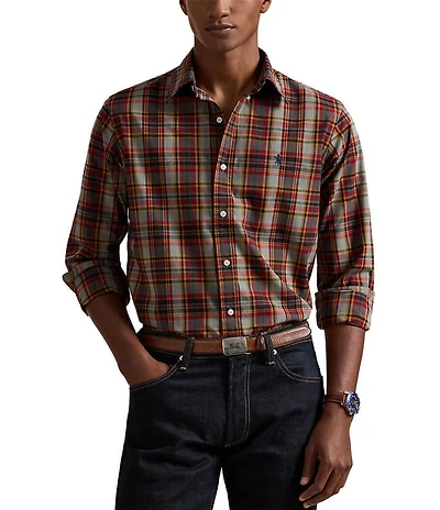 Polo Ralph Lauren Classic Fit Madras Plaid Long Sleeve Woven Shirt