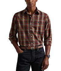 Polo Ralph Lauren Classic Fit Madras Plaid Long Sleeve Woven Shirt
