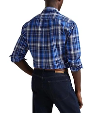 Polo Ralph Lauren Classic Fit Madras Plaid Performance Long Sleeve Woven Shirt