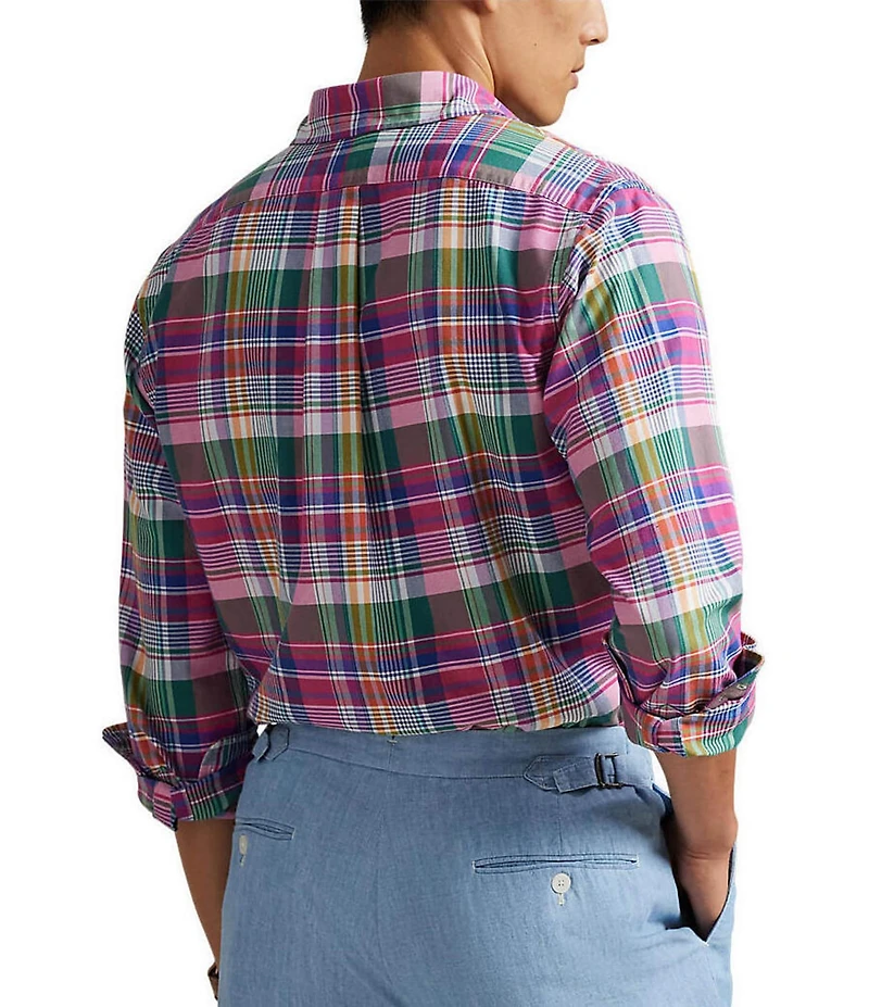 Polo Ralph Lauren Classic Fit Medium Plaid Oxford Long Sleeve Woven Shirt