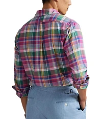 Polo Ralph Lauren Classic Fit Medium Plaid Oxford Long Sleeve Woven Shirt