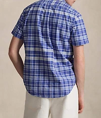 Polo Ralph Lauren Classic Fit Medium Plaid Oxford Short Sleeve Woven Shirt