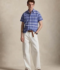 Polo Ralph Lauren Classic Fit Medium Plaid Oxford Short Sleeve Woven Shirt