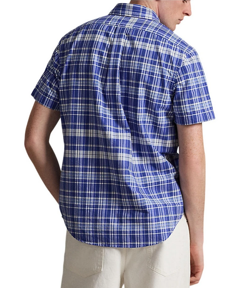 Polo Ralph Lauren Classic Fit Medium Plaid Oxford Short Sleeve Woven Shirt