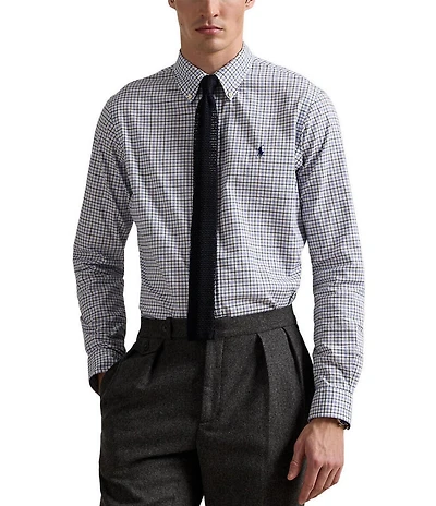 Polo Ralph Lauren Classic Fit Medium Plaid Twill Long Sleeve Woven Shirt