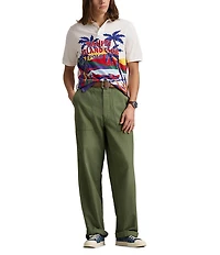 Polo Ralph Lauren Classic Fit Mesh Vacation Graphic Short Sleeve Polo Shirt