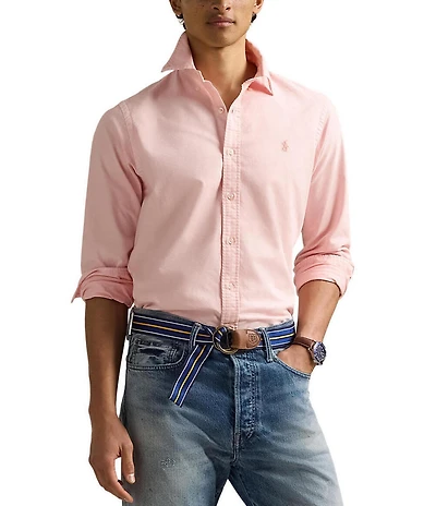 Polo Ralph Lauren Classic Fit Mineral-Dyed Oxford Long Sleeve Woven Shirt