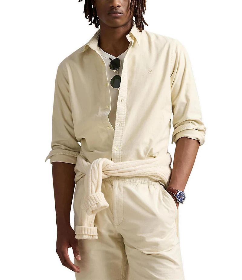 Polo Ralph Lauren Classic Fit Mineral-Dyed Oxford Long Sleeve Woven Shirt