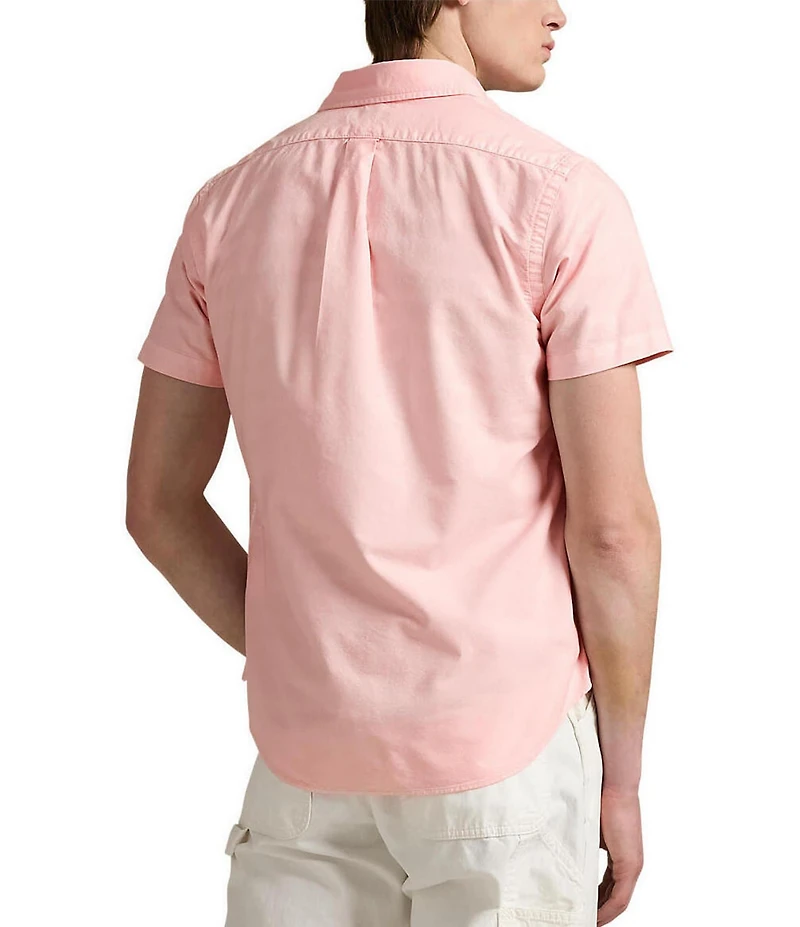Polo Ralph Lauren Classic Fit Mineral-Dyed Oxford Short Sleeve Woven Shirt