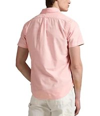 Polo Ralph Lauren Classic Fit Mineral-Dyed Oxford Short Sleeve Woven Shirt