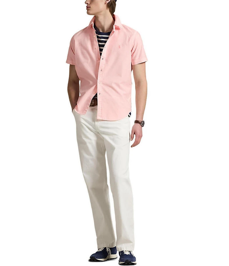 Polo Ralph Lauren Classic Fit Mineral-Dyed Oxford Short Sleeve Woven Shirt