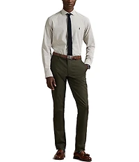 Polo Ralph Lauren Classic Fit Mini Check Stretch Poplin Long Sleeve Woven Shirt