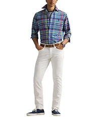 Polo Ralph Lauren Classic Fit Multi Color Plaid Oxford Long Sleeve Woven Shirt