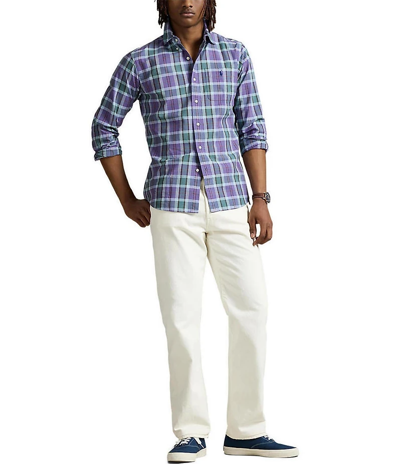 Polo Ralph Lauren Classic Fit Multi Plaid Oxford Long Sleeve Woven Shirt
