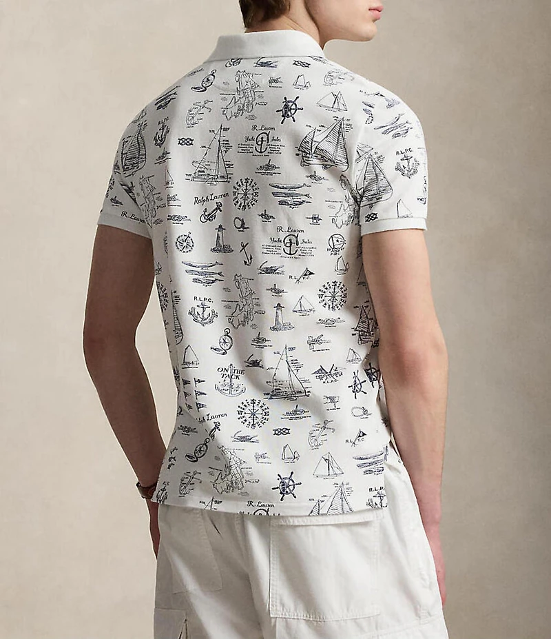 Polo Ralph Lauren Classic Fit Nautical Print Short Sleeve Polo Shirt