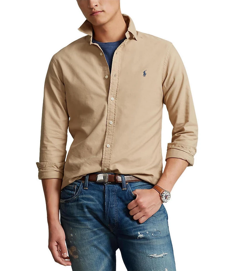 Polo Ralph Lauren Solid Classic-Fit Oxford Long-Sleeve Woven Shirt