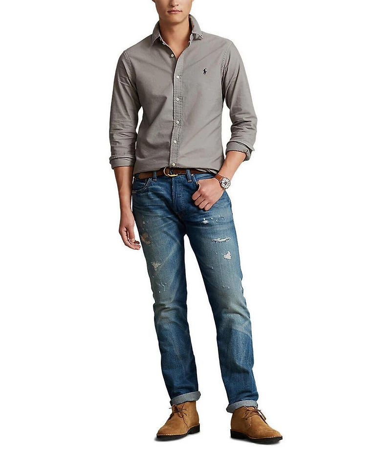 Polo Ralph Lauren Solid Classic-Fit Oxford Long-Sleeve Woven Shirt