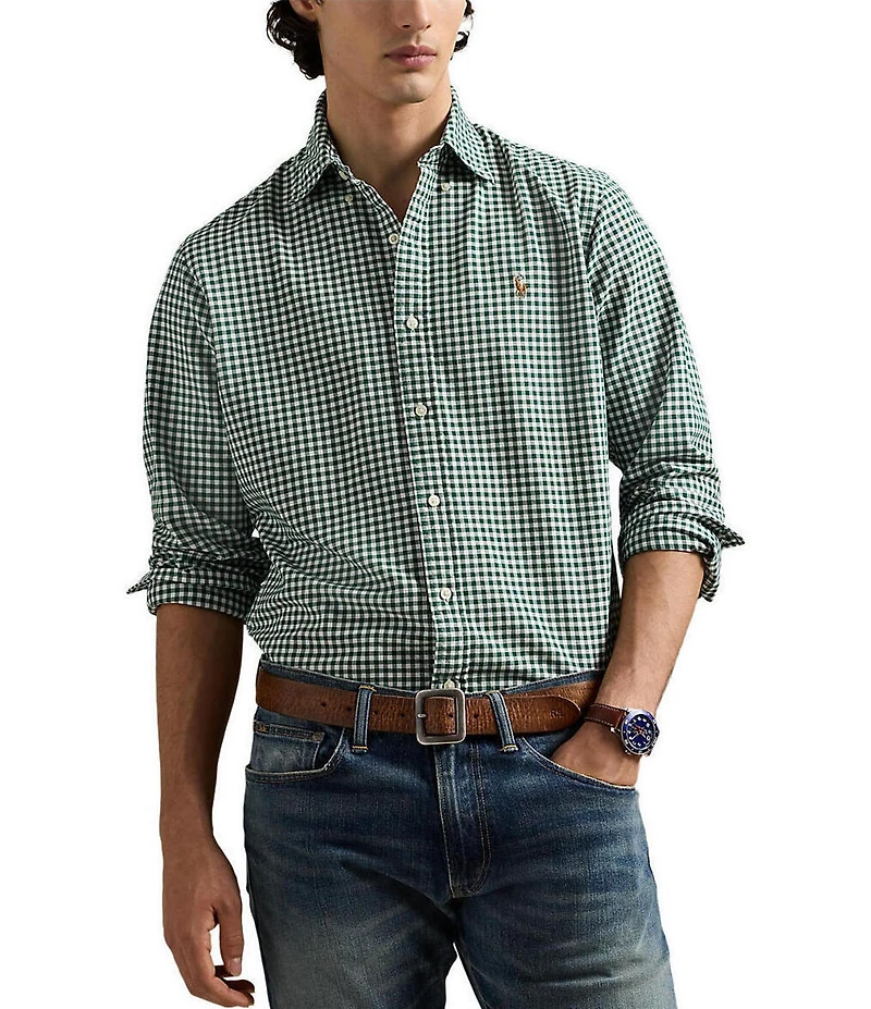Polo Ralph Lauren Classic Fit Oxford Pine Long Sleeve Woven Shirt