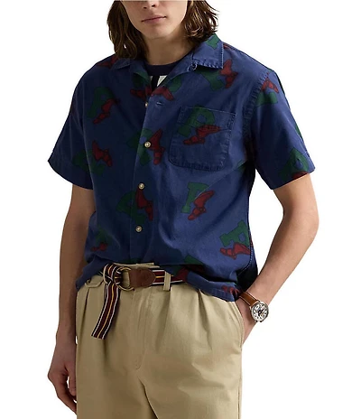 Polo Ralph Lauren Classic Fit P-Wing Short Sleeve Woven Camp Shirt