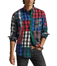 Polo Ralph Lauren Classic Fit Patchwork Flannel Long Sleeve Woven Shirt