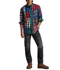 Polo Ralph Lauren Classic Fit Patchwork Flannel Long Sleeve Woven Shirt