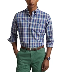 Polo Ralph Lauren Classic Fit Pattern Performance Stretch Oxford Long Sleeve Woven Shirt
