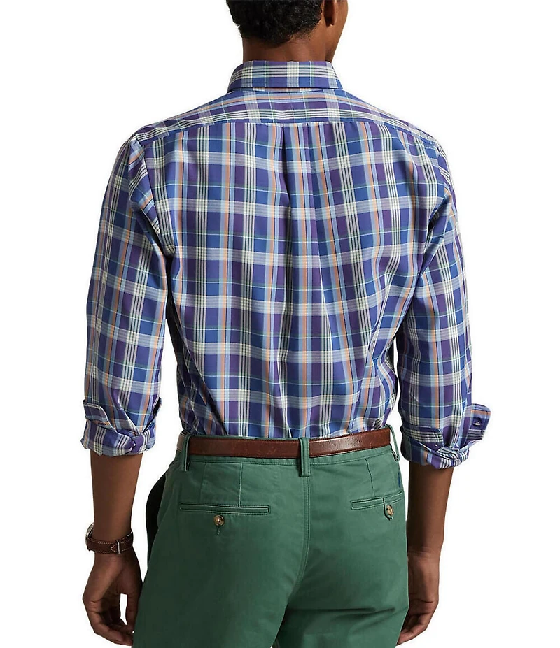 Polo Ralph Lauren Classic Fit Pattern Performance Stretch Oxford Long Sleeve Woven Shirt