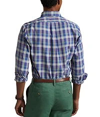 Polo Ralph Lauren Classic Fit Pattern Performance Stretch Oxford Long Sleeve Woven Shirt