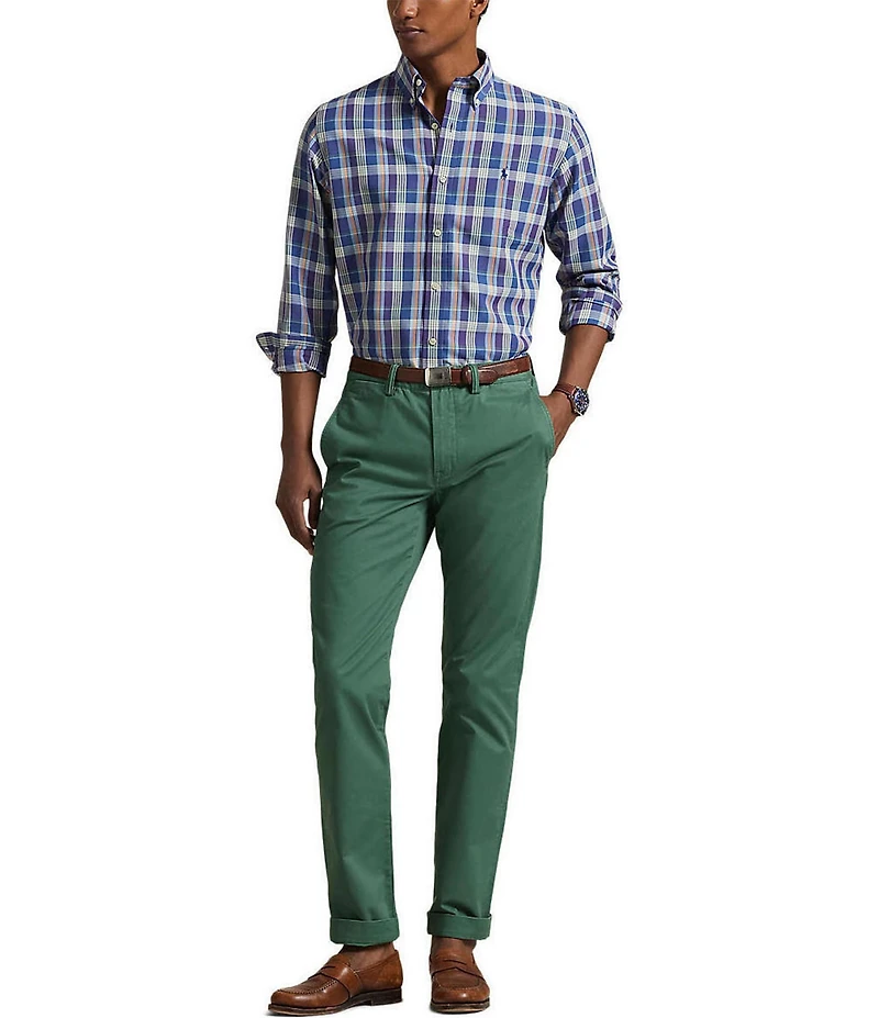 Polo Ralph Lauren Classic Fit Pattern Performance Stretch Oxford Long Sleeve Woven Shirt