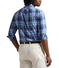 Polo Ralph Lauren Classic Fit Performance Stretch Oxford Multi Color Plaid Long Sleeve Woven Shirt