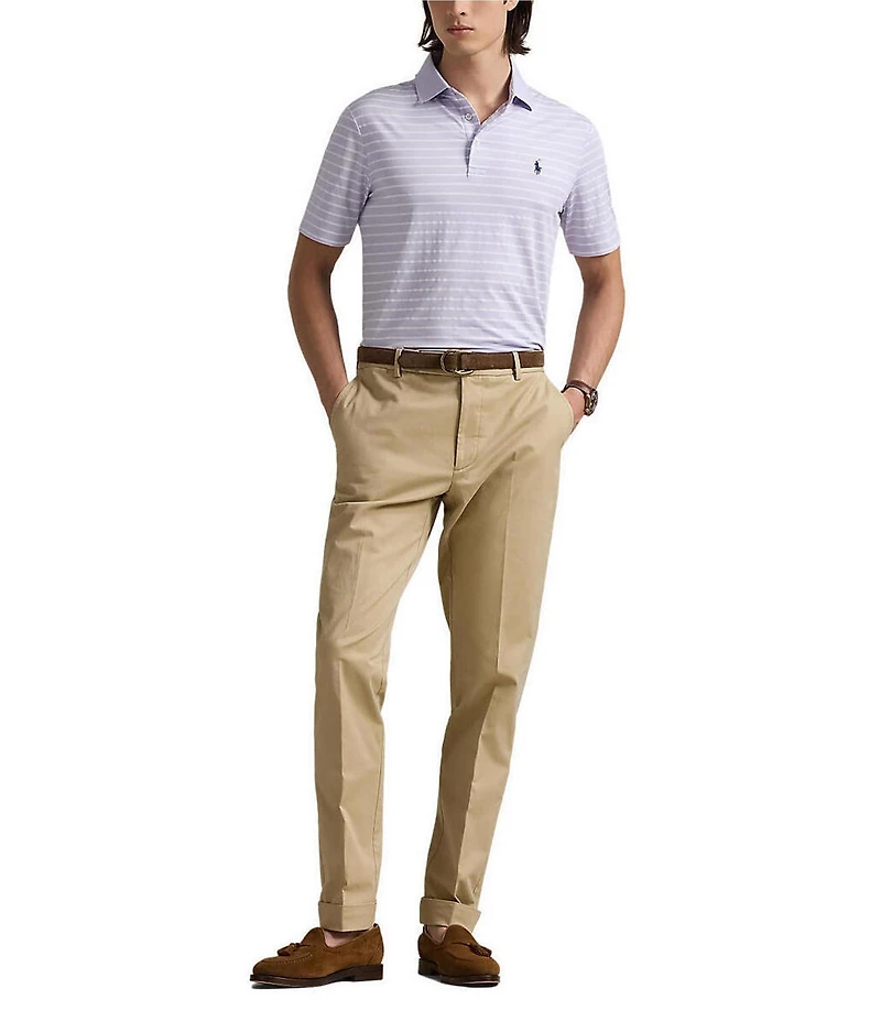 Polo Ralph Lauren Classic Fit Striped Performance Stretch Short Sleeve Polo Shirt