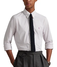Polo Ralph Lauren Classic Fit Performance Stretch Twill Micro Check Long Sleeve Woven Shirt