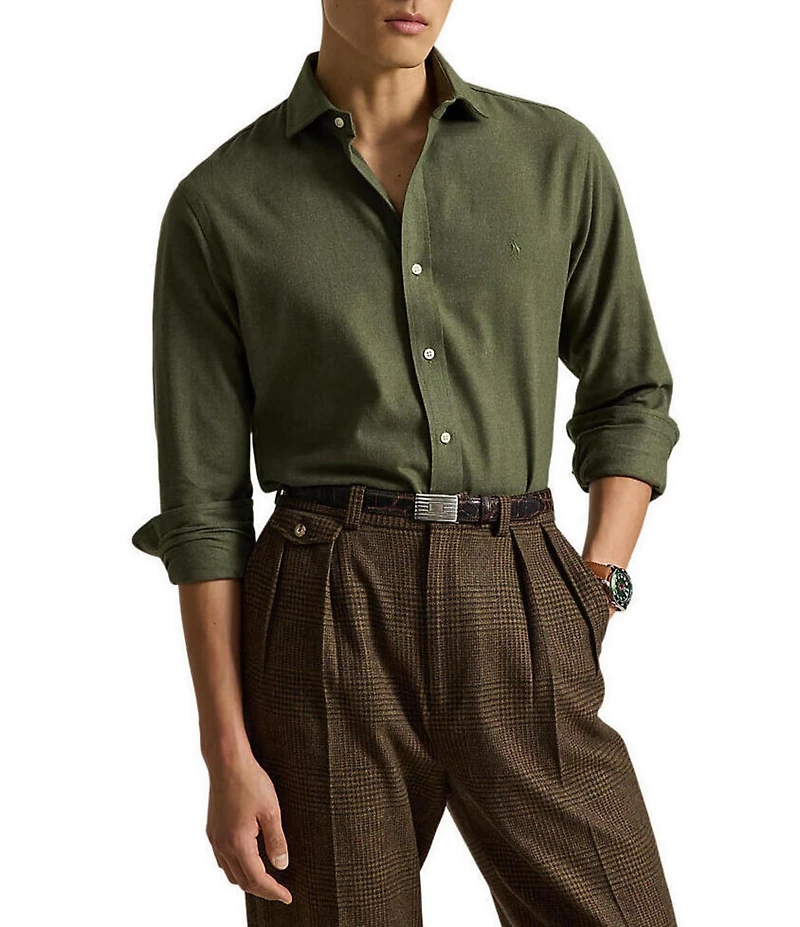 Polo Ralph Lauren Classic Fit Performance Twill Solid Long Sleeve Woven Shirt